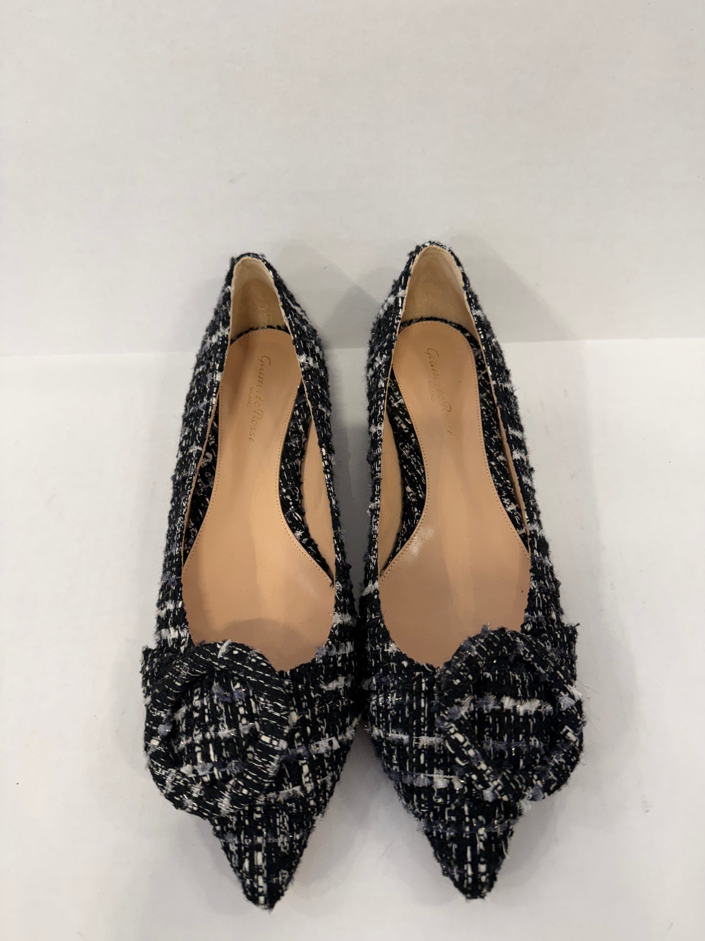 GIANVITO ROSSI NWT Venice Tweed Pointed Toe Flats/US10-EU40.5