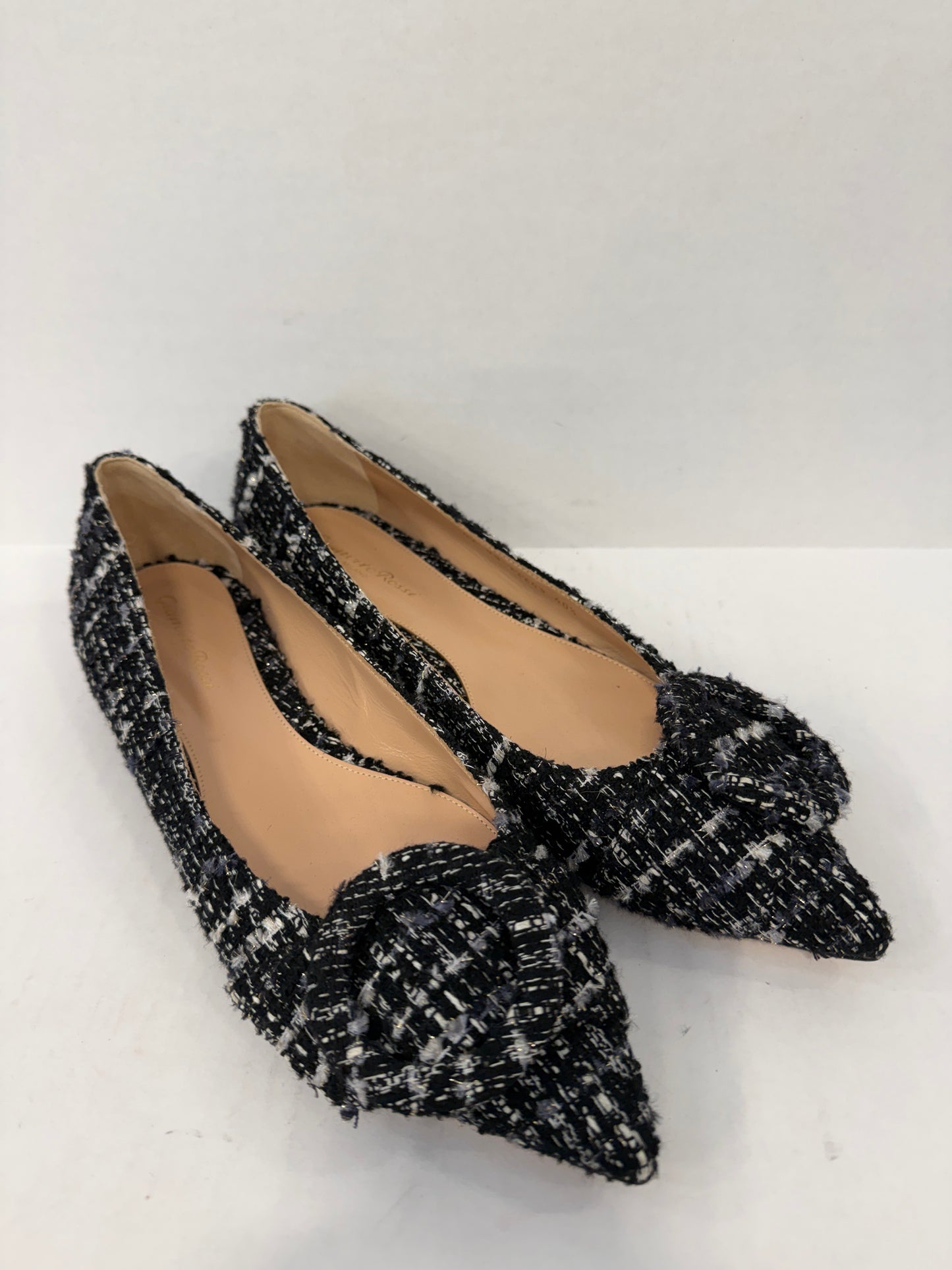 GIANVITO ROSSI NWT Venice Tweed Pointed Toe Flats/US10-EU40.5