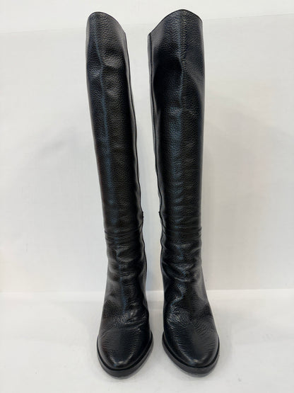 JIMMY CHOO Leather Haywood 95 HHeels Hight Boots/ US6.5-EU36.5