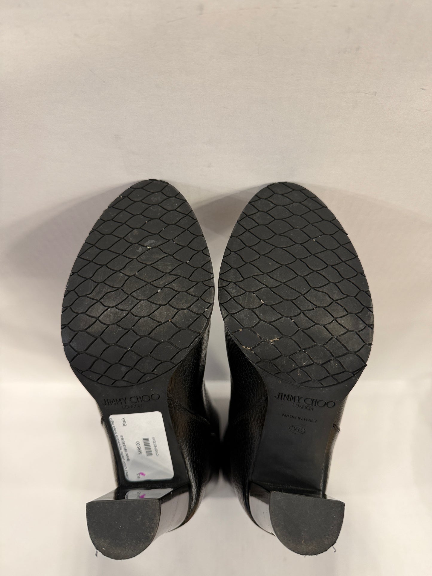 JIMMY CHOO Leather Haywood 95 HHeels Hight Boots/ US6.5-EU36.5
