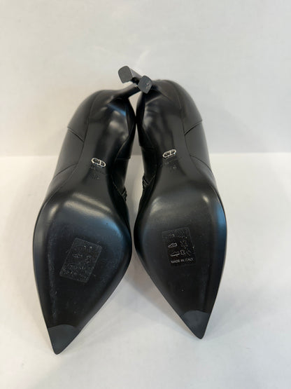 DIOR NWT Leather  HHeels  Silver Star Pointed Toe Ankle Boots/US6-EU36
