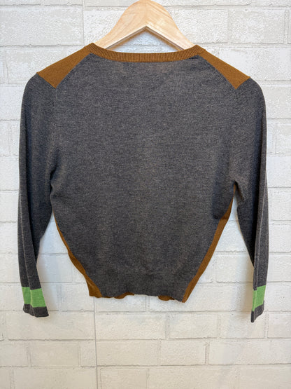 PAUL SMITH Wool& Silk LS Print Cardigan/M