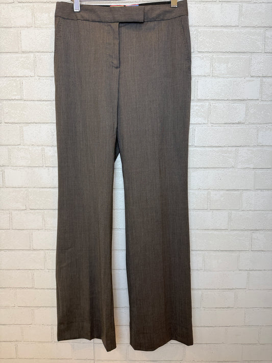 PAUL SMITH Black Wool Stripes Print Mid Rise  Large Pants/M2