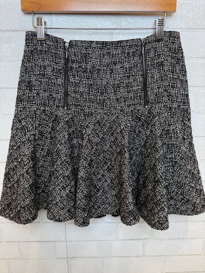 REBECCA TAYLOR Cotton Tweed Flare Mini Skirt/S