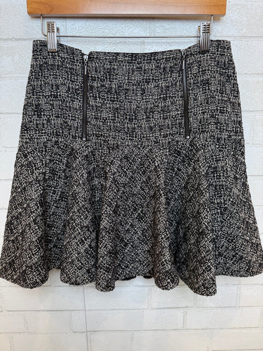 REBECCA TAYLOR Cotton Tweed Flare Mini Skirt/S
