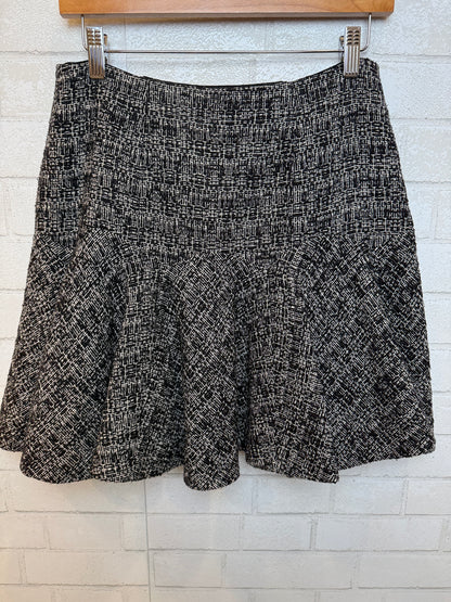 REBECCA TAYLOR Cotton Tweed Flare Mini Skirt/S