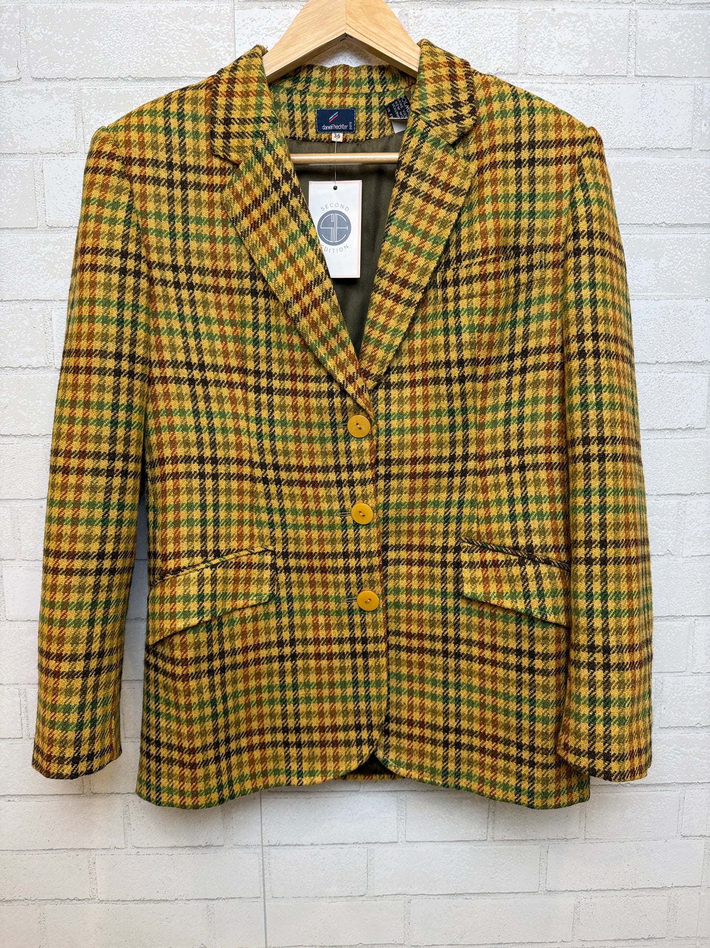 DANIEL HECHTER Wool LS  Tweed Blazer/S