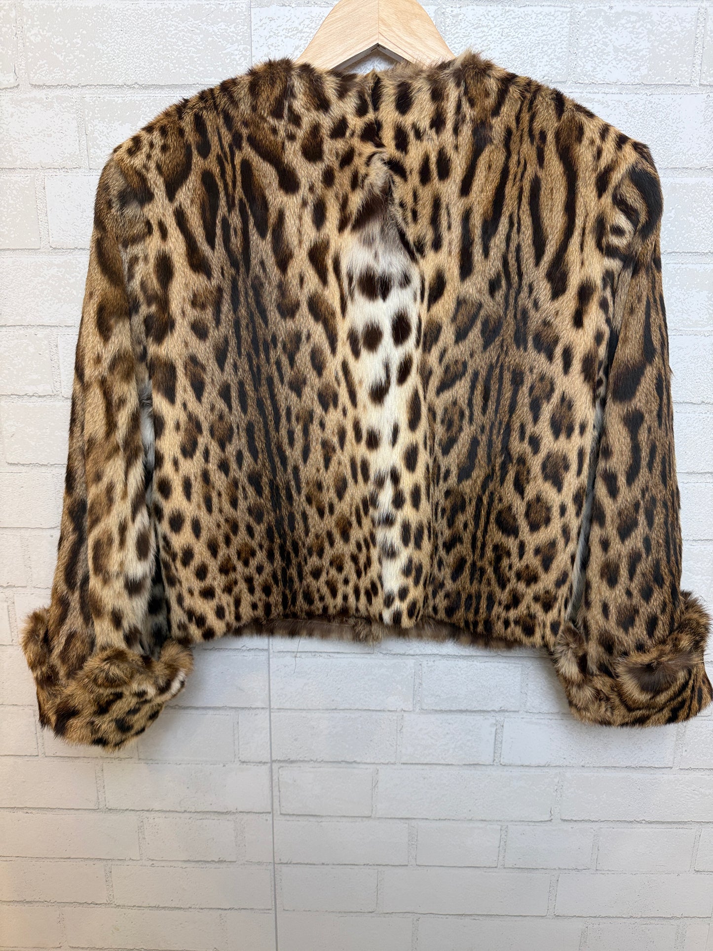 CASSIN NY Fur Animal Print LS Jacket/M