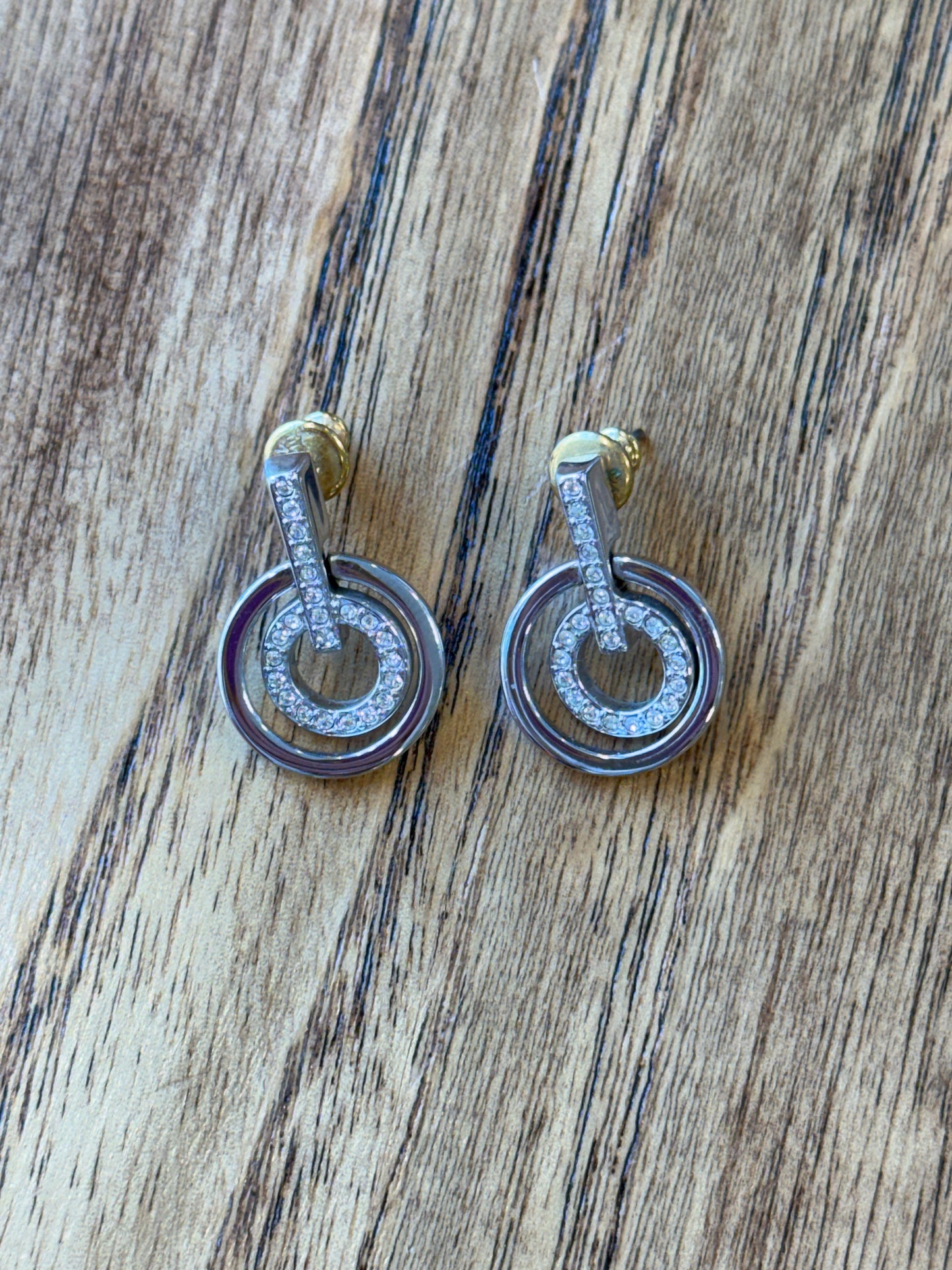 NO BRAND Pierced Strass Earrings
