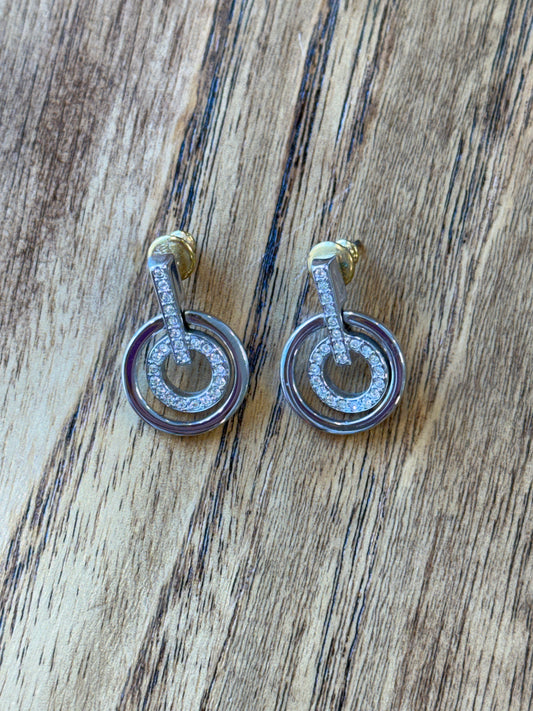 NO BRAND Pierced Strass Earrings