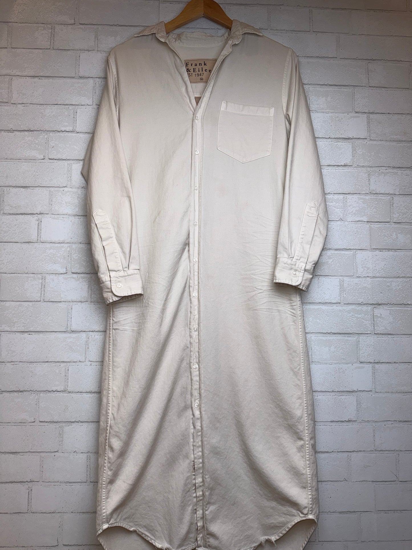 FRANK & EILEEN Rory LS Maxi Shirt Dress / XS