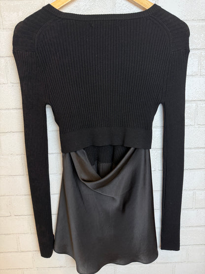 ALL SAINTS LS Satin Hem Sweater / S