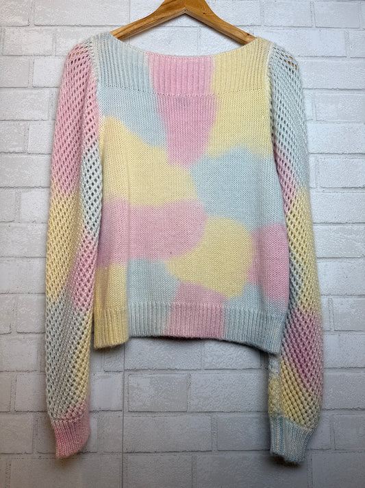 LOVE SHACK FANCY  LS Alpaca Pastel Sweater/ S