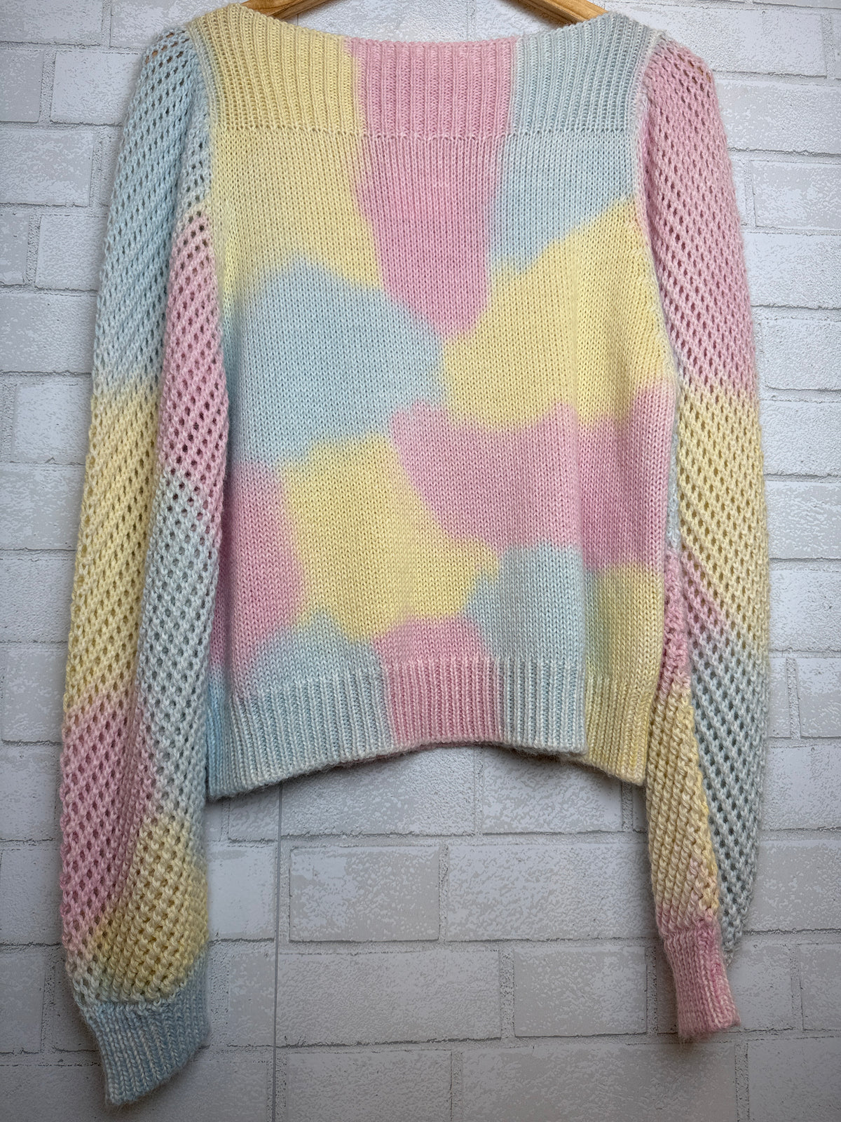 LOVE SHACK FANCY  LS Alpaca Pastel Sweater/ S
