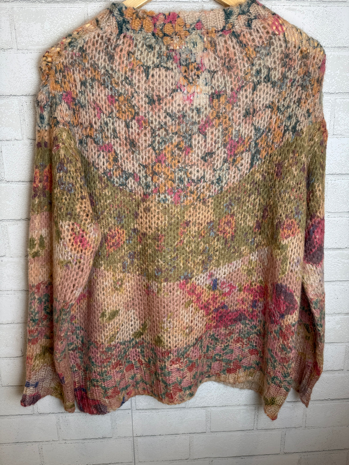 MAISON HOTEL Mohair Floral Print LS Sweater/ S-EU36
