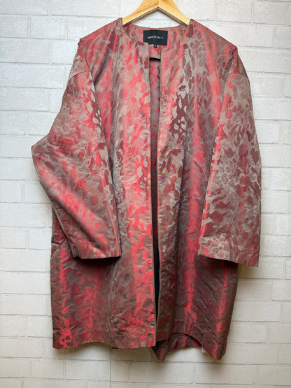 LAFAYETTE 148   Shiny Open Coat with Pockets/XL