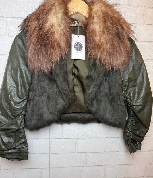 LA ROK LUXE Rabbit Fur Jacket/S-EU36
