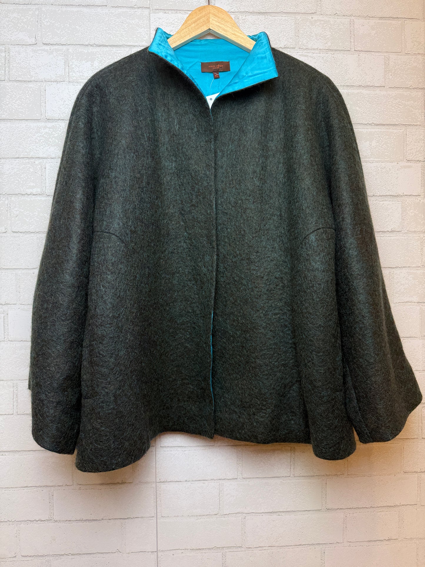 HAN FENG Wool Mohair Bell Sleeve Jacket / XL