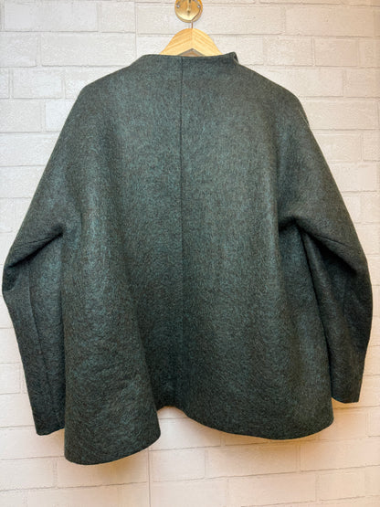 HAN FENG Wool Mohair Bell Sleeve Jacket / XL
