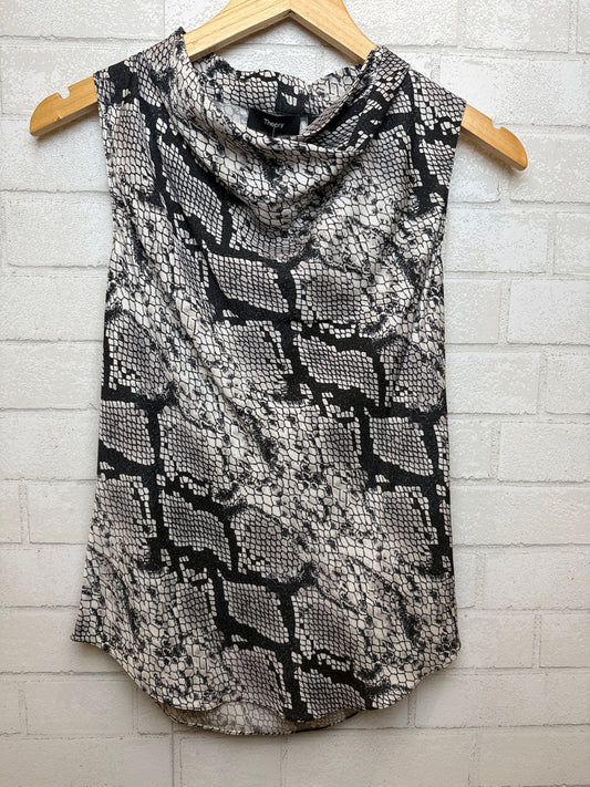 THEORY NWT Tank Silk Snake Top/ US S-EU36