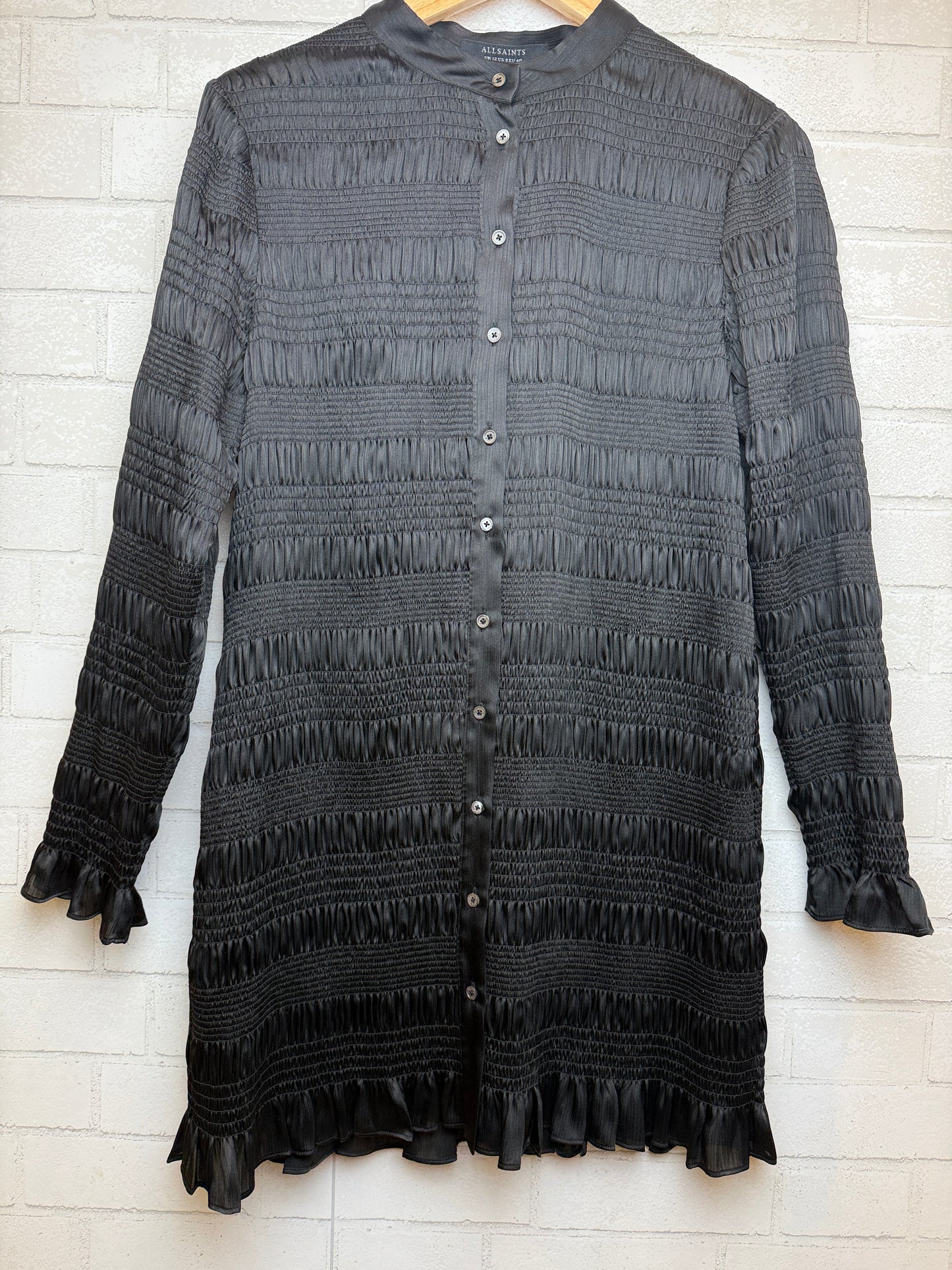 ALL SAINTS NWT LS MEG Pleated Mini Dress/M-US8