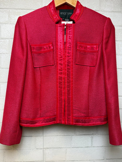 ETCETERA Woo LS Sequins Pockets Jacket/S