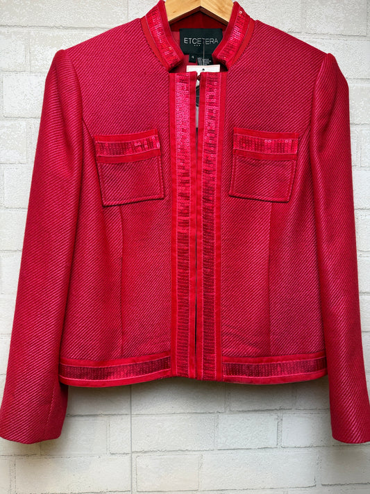 ETCETERA Woo LS Sequins Pockets Jacket/S