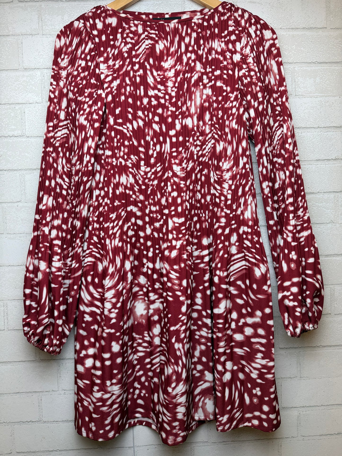 MAJE LS Print Pleated Mini Dress/S
