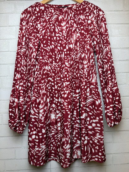 MAJE LS Print Pleated Mini Dress/S