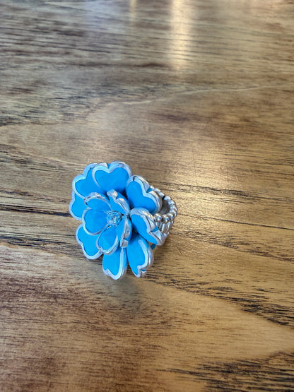 NO BRAND Flower Chunky Ring