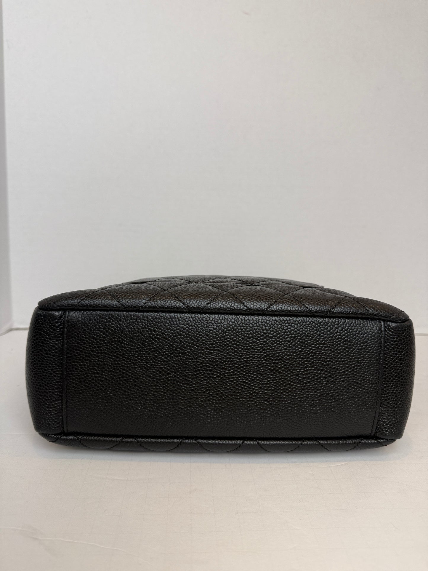 CHANEL Caviar Leather Petite Shopping Tote Bag