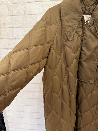 GANNI Diamond Quilted Ripstop Oversized Coat/XS