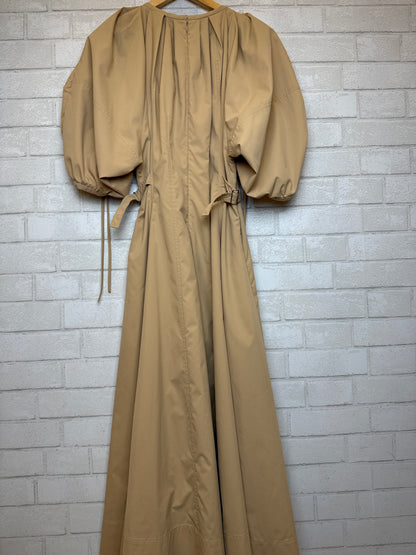 PHILIPP LIM  Cotton Puffed Sleeves Flared Long Dress/S