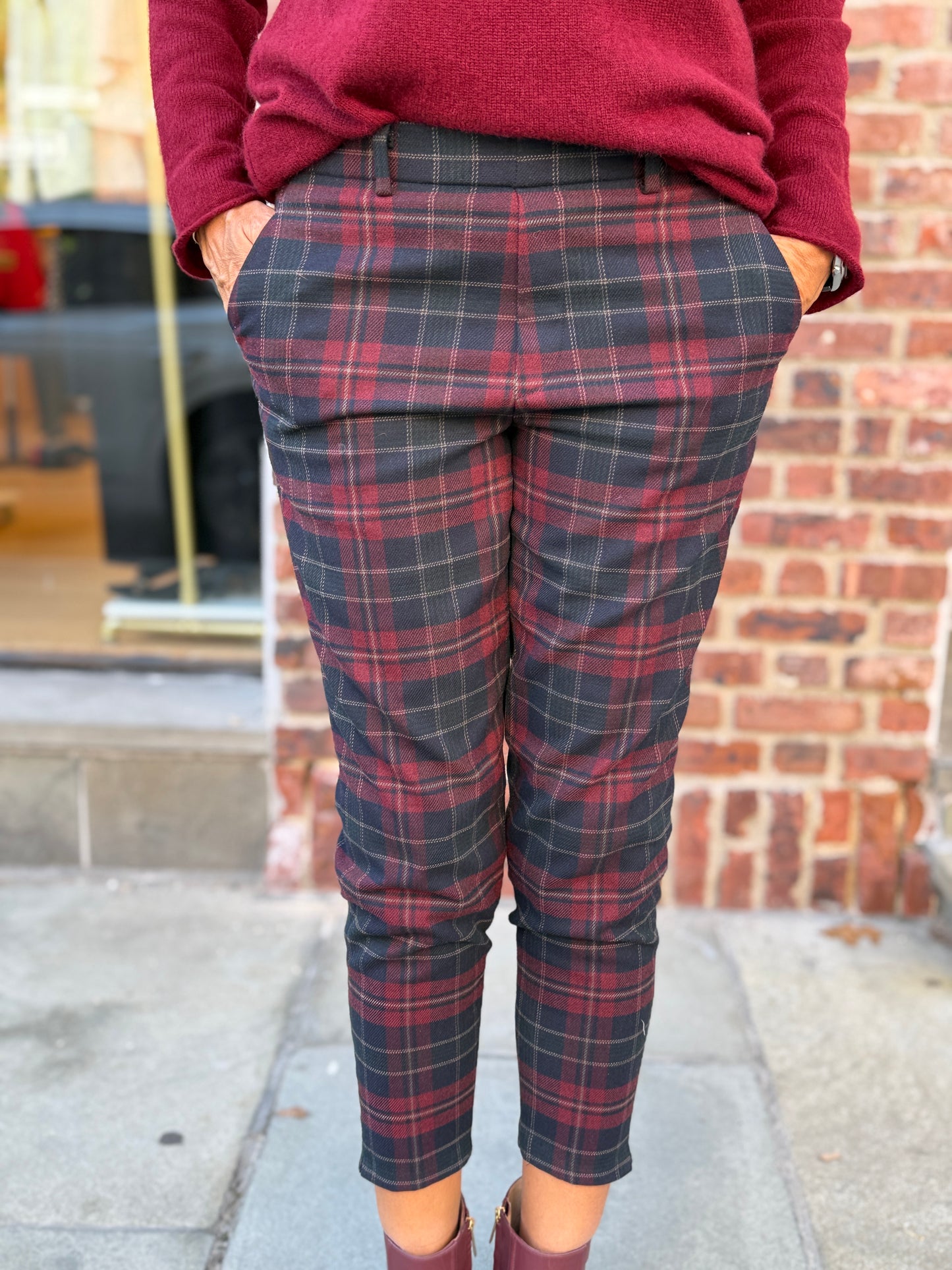 NO BRAND Tartan Pants/S-EU36