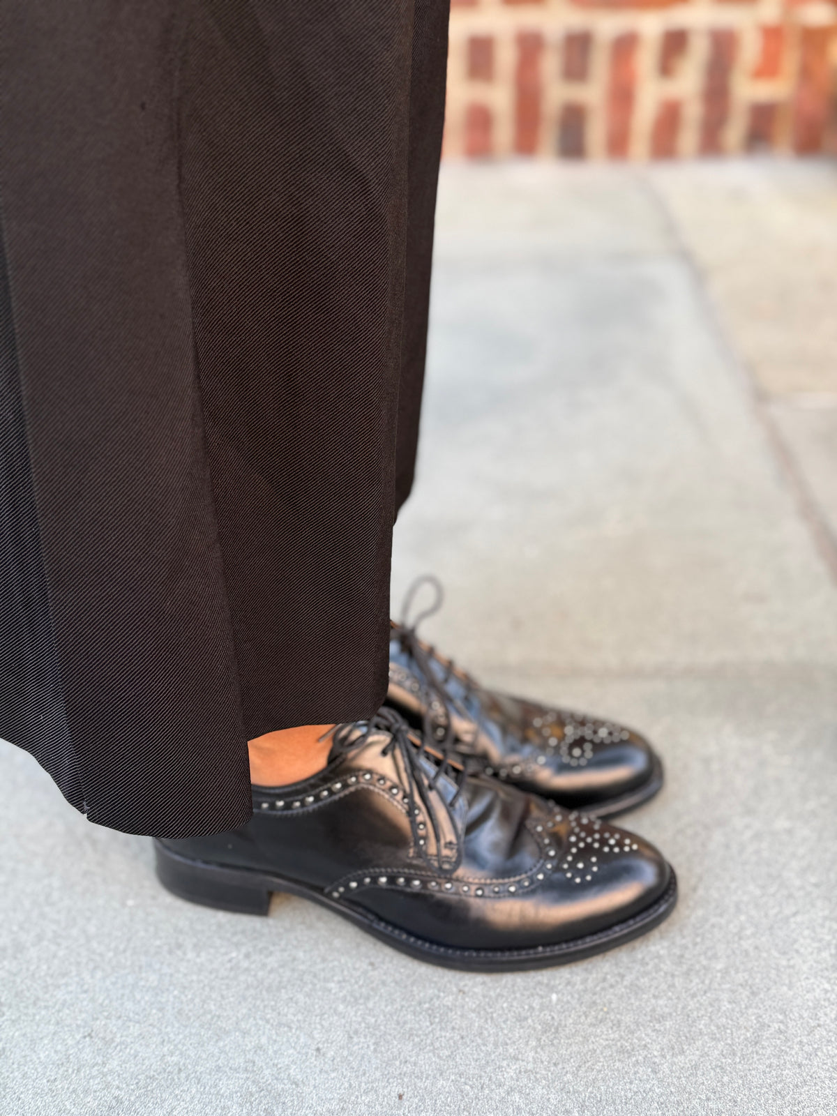 NERO GIARDINI Stud Lace Up Brogue Shoes / US10-EU41