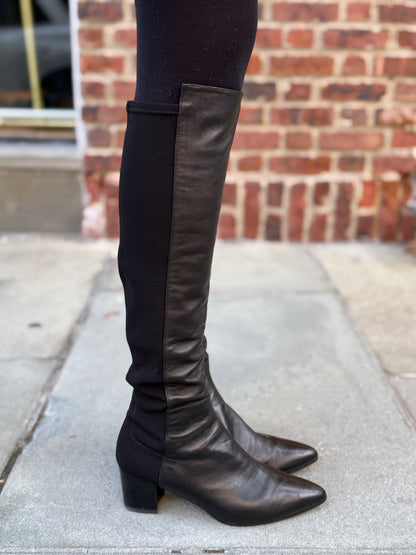 STUART WEITZMAN Leather Block Heels High Boots/US9-EU40