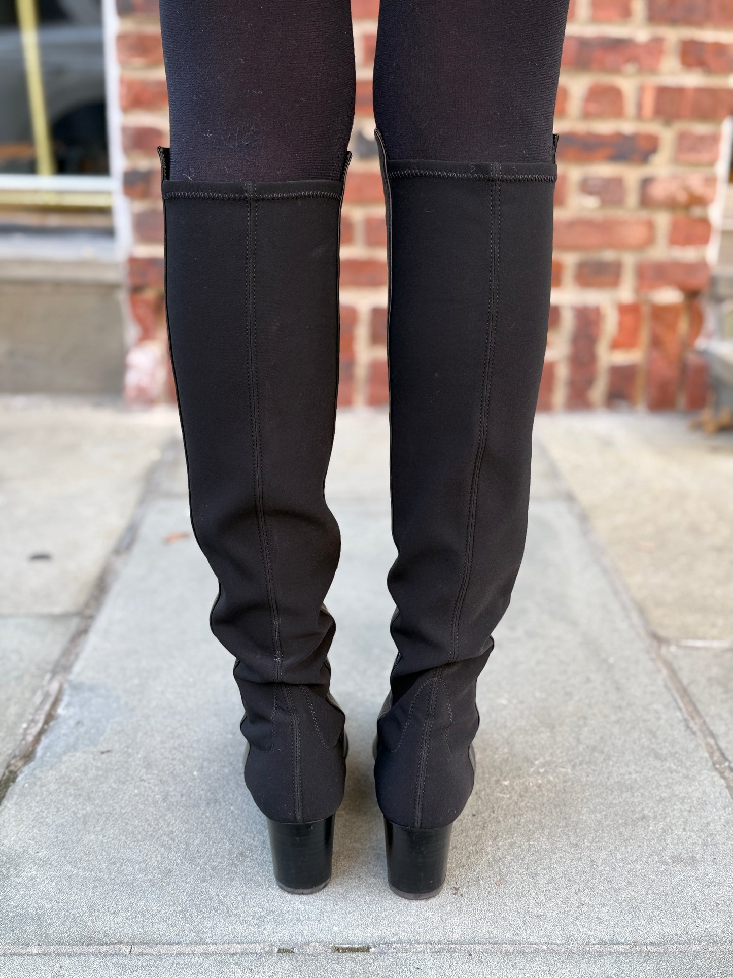 STUART WEITZMAN Leather Block Heels High Boots/US9-EU40