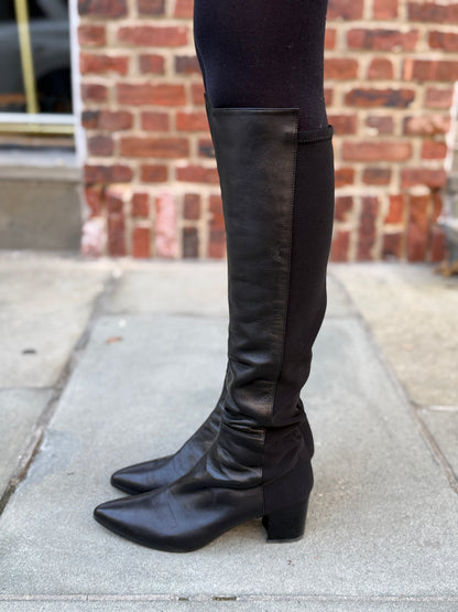 STUART WEITZMAN Leather Block Heels High Boots/US9-EU40