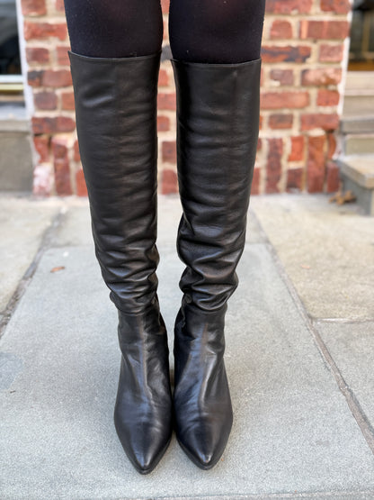 STUART WEITZMAN Leather Block Heels High Boots/US9-EU40