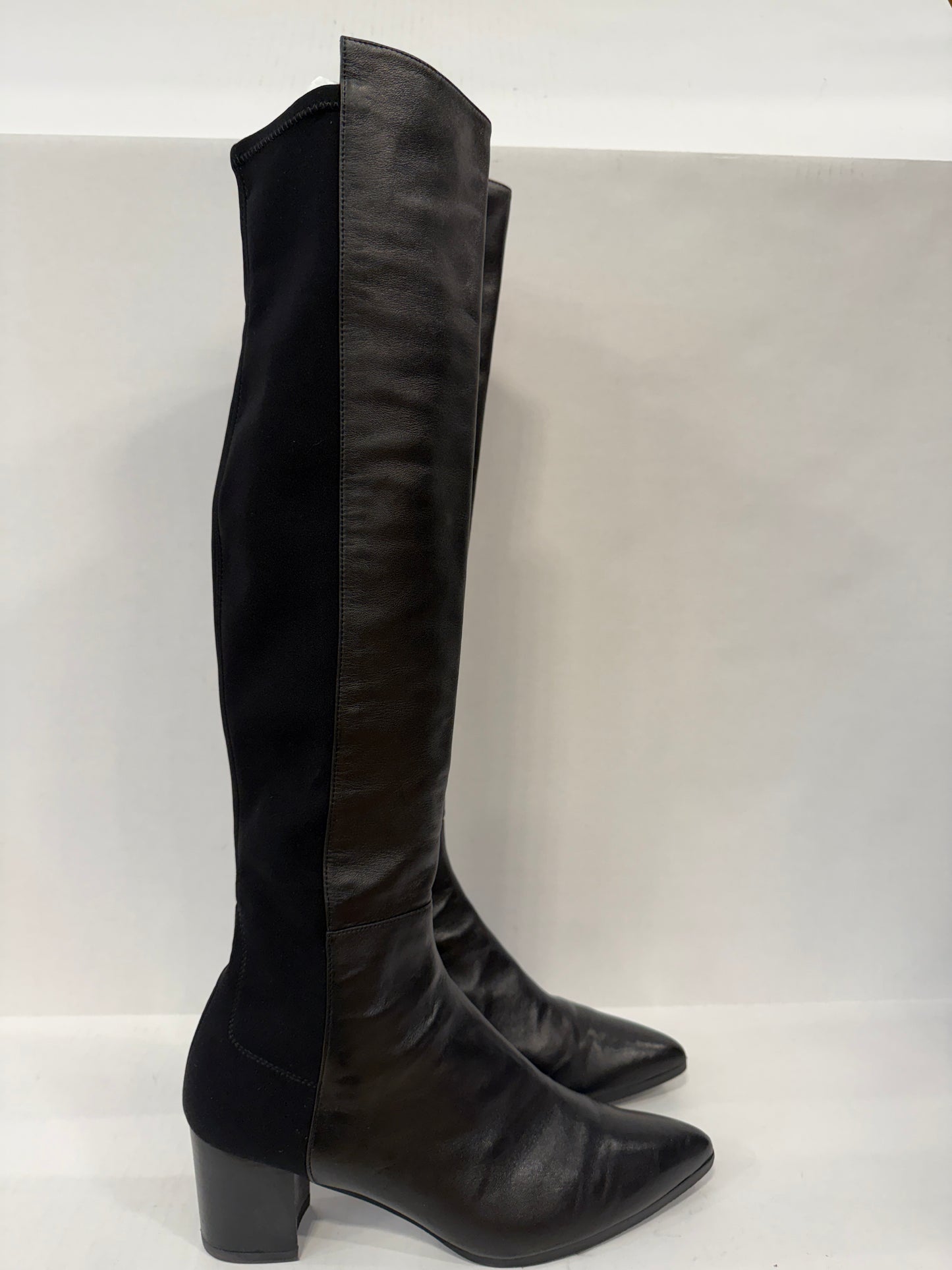 STUART WEITZMAN Leather Block Heels High Boots/US9-EU40