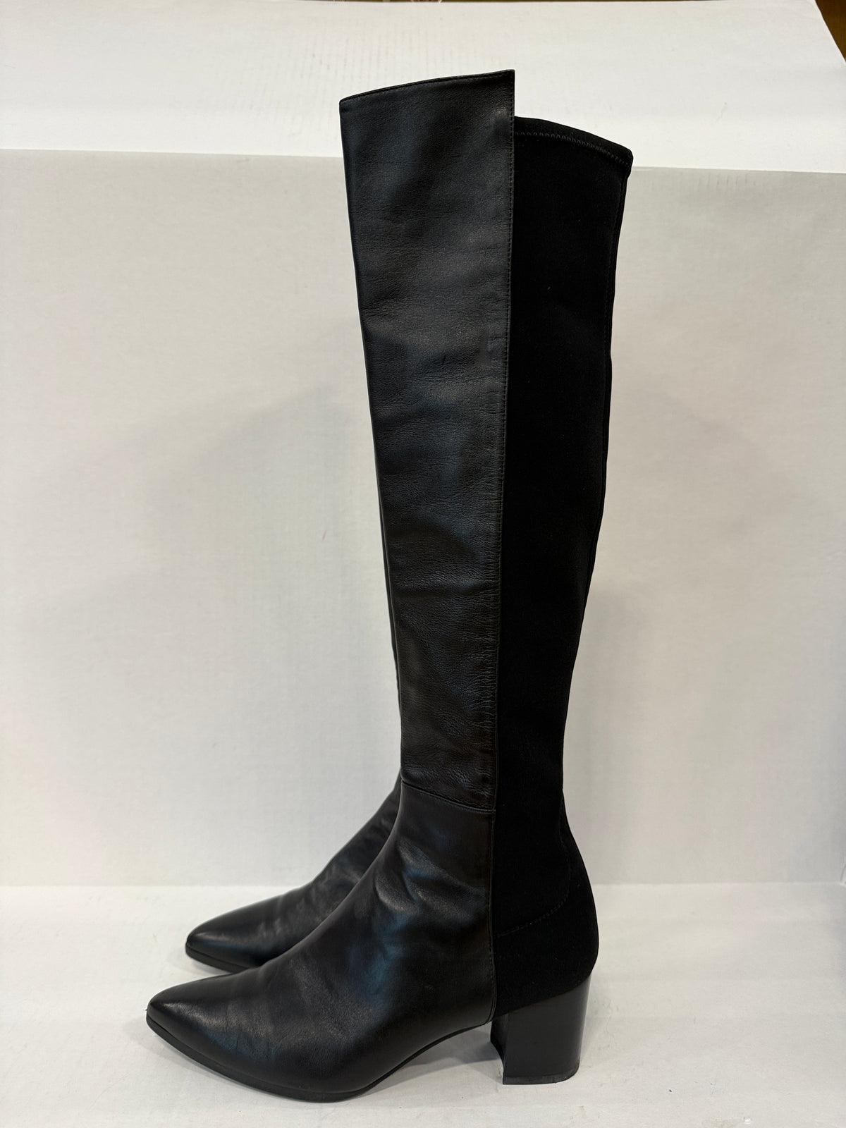 STUART WEITZMAN Leather Block Heels High Boots/US9-EU40