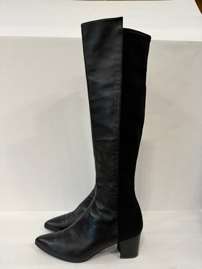 STUART WEITZMAN Leather Block Heels High Boots/US9-EU40