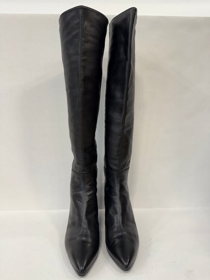 STUART WEITZMAN Leather Block Heels High Boots/US9-EU40