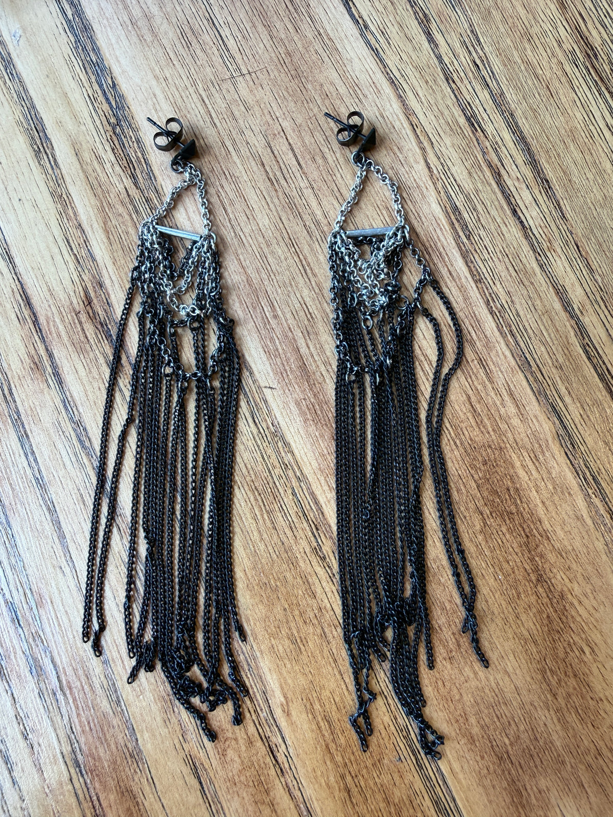 NO BRAND Chain Pendant Earrings
