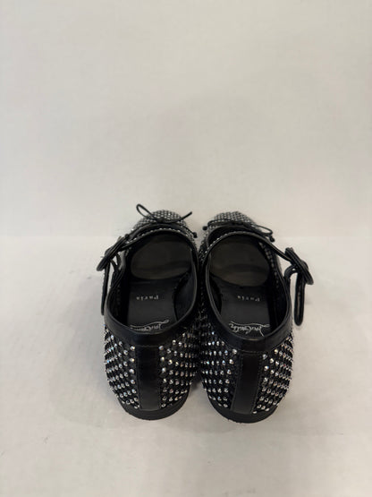 LOUBOUTIN  Mamastrapitina Resille Strass Flats/US9-EU39