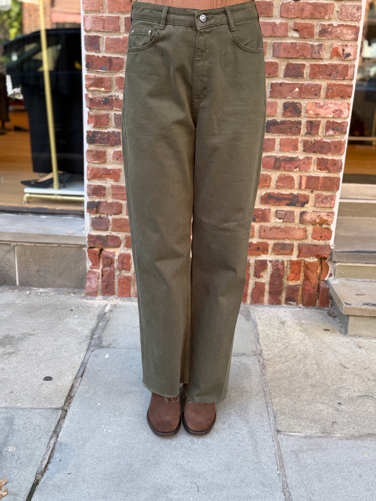 ZARA Cotton High Rise  Straight Jeans/M-US8