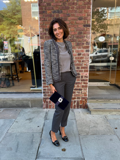 MANOLO BLAHNIK NWT Velvet Capri  Clutch
