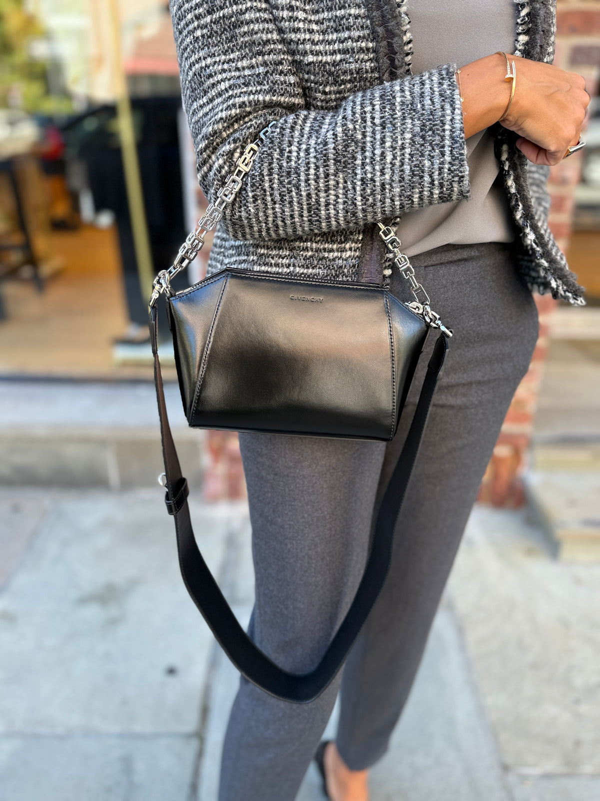 GIVENCHY Chito Box Calfskin 4G Printed XS Antigona Crossbody Bag