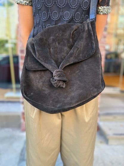 BOTTEGA VENETA Vintage Suede Shoulder Bag