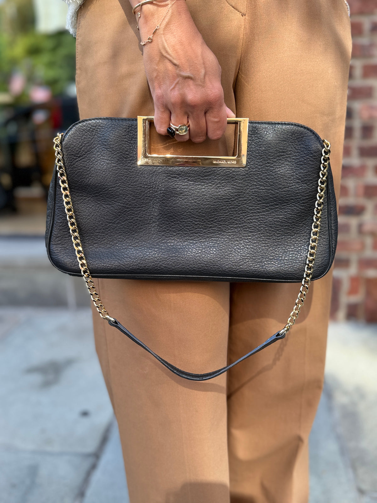 MICHAEL KORS Berkley Leather Clutch
